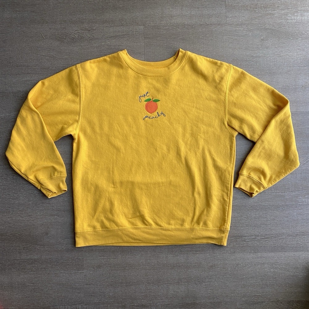 Freeze Yellow Brightβ "Just Peachy" Pullover Women's Size XL Oversized Warm 1378
